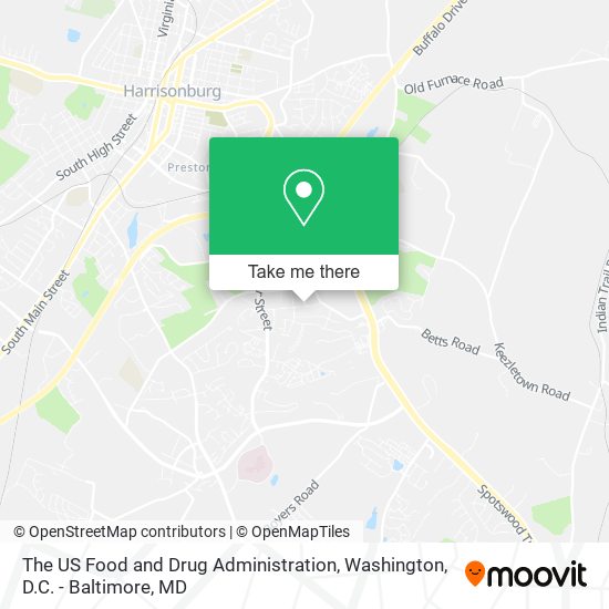 Mapa de The US Food and Drug Administration