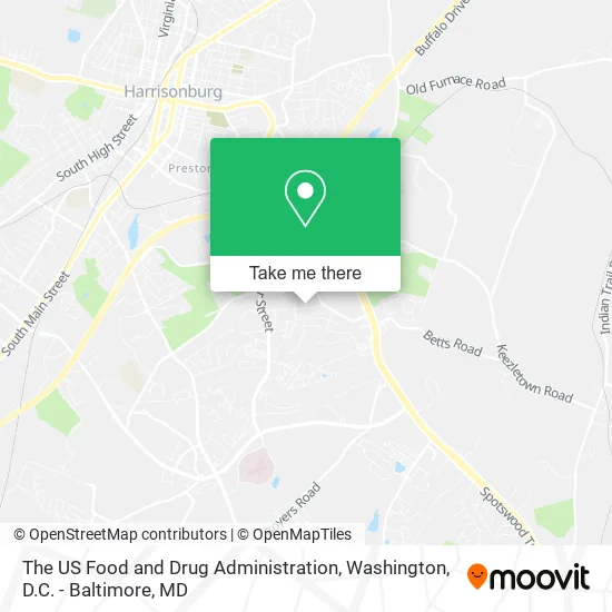 The US Food and Drug Administration map