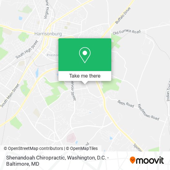 Shenandoah Chiropractic map