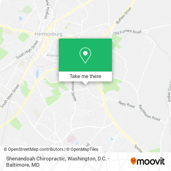 Shenandoah Chiropractic map