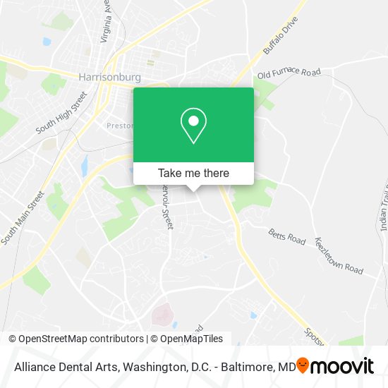 Alliance Dental Arts map