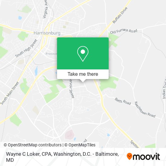 Wayne C Loker, CPA map
