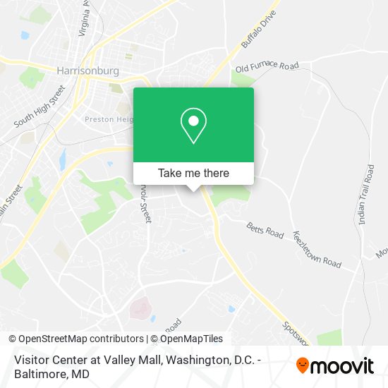 Visitor Center at Valley Mall map