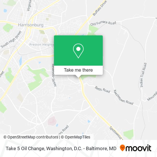 Mapa de Take 5 Oil Change