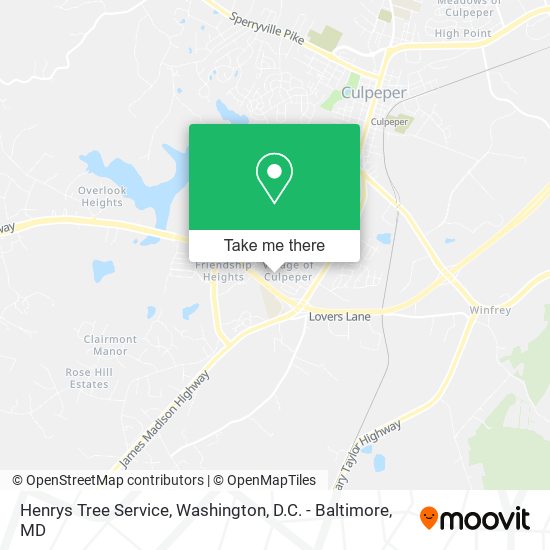 Henrys Tree Service map