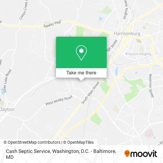 Cash Septic Service map