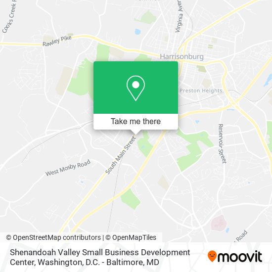 Shenandoah Valley Small Business Development Center map