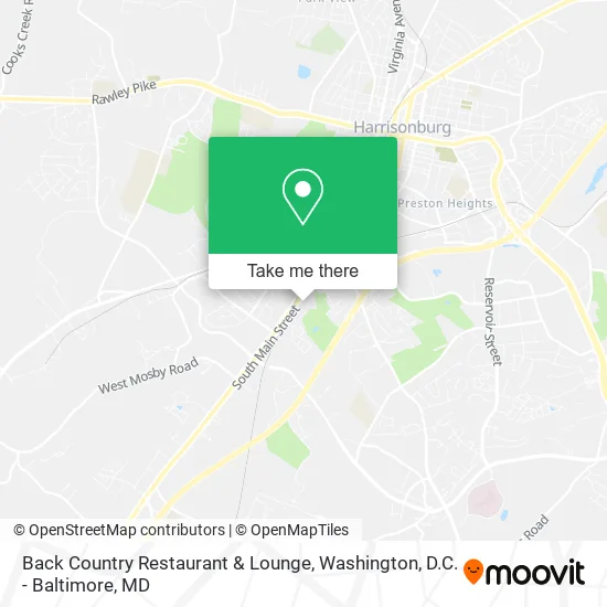 Back Country Restaurant & Lounge map