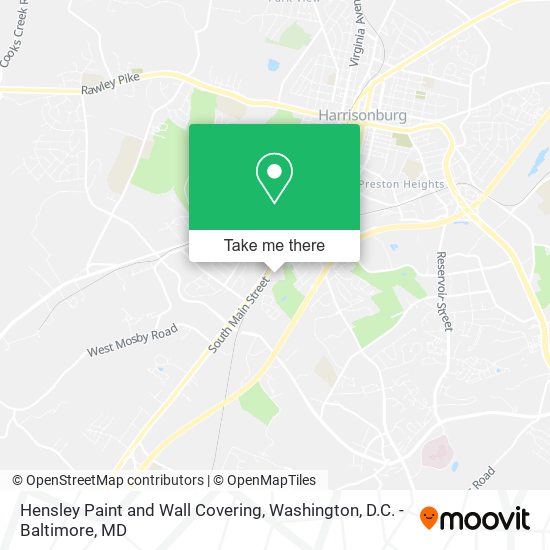 Hensley Paint and Wall Covering map
