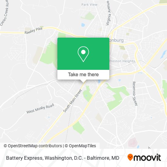 Battery Express map