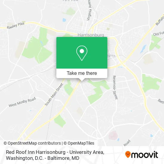 Mapa de Red Roof Inn Harrisonburg - University Area