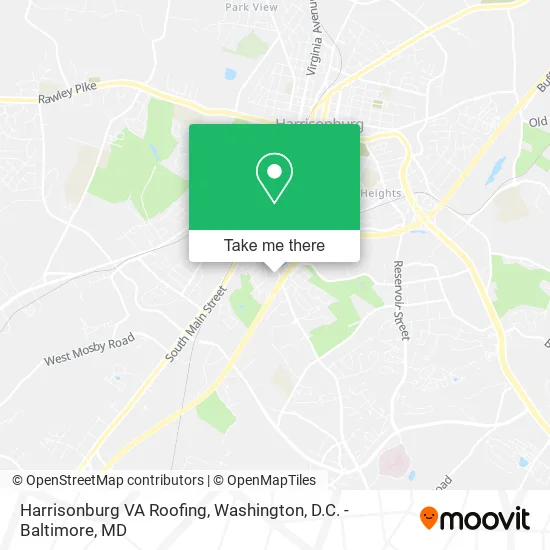 Harrisonburg VA Roofing map