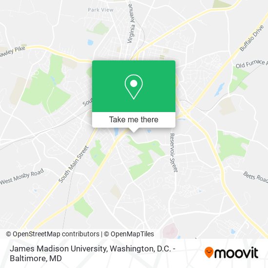 James Madison University map