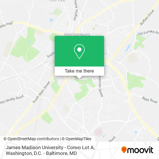 James Madison University - Convo Lot A map