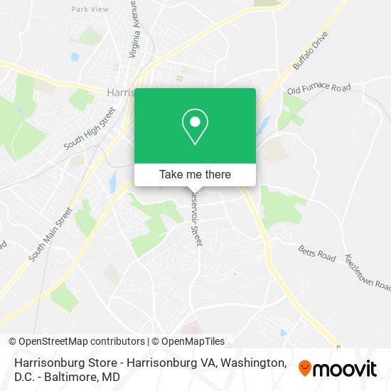 Harrisonburg Store - Harrisonburg VA map