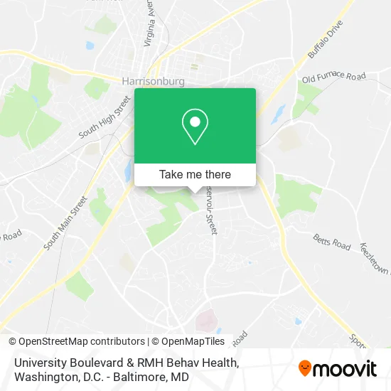 Mapa de University Boulevard & RMH Behav Health