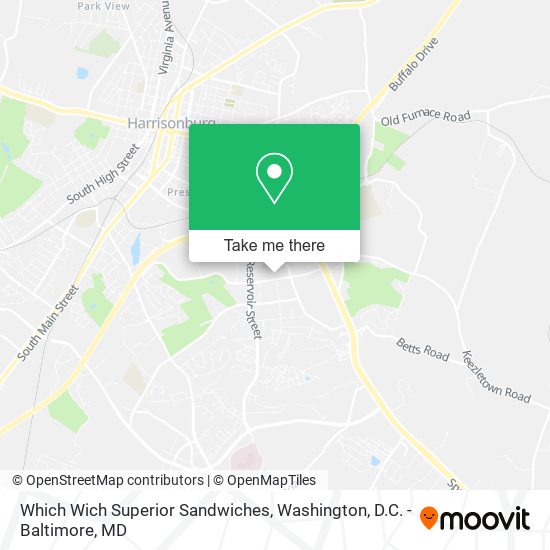 Which Wich Superior Sandwiches map