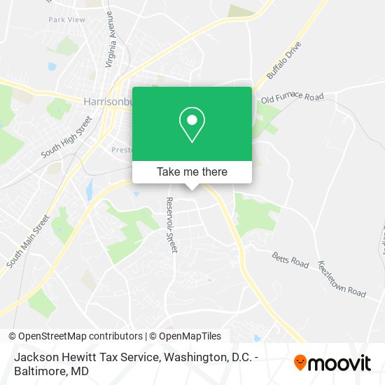 Jackson Hewitt Tax Service map