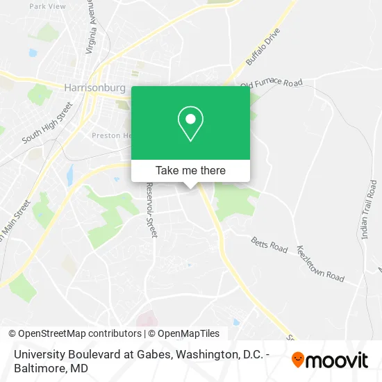 Mapa de University Boulevard at Gabes