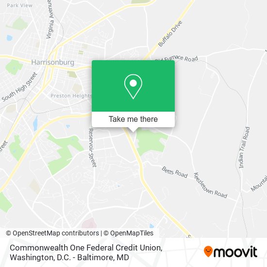 Commonwealth One Federal Credit Union map