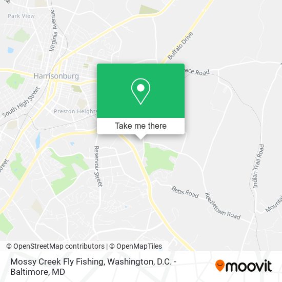 Mossy Creek Fly Fishing map