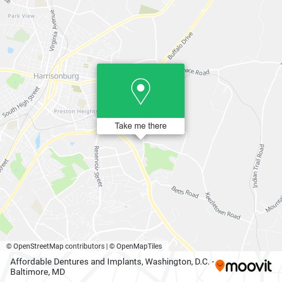 Mapa de Affordable Dentures and Implants