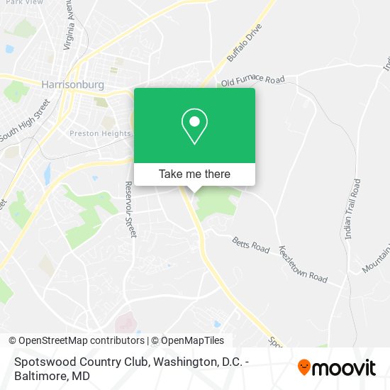 Spotswood Country Club map