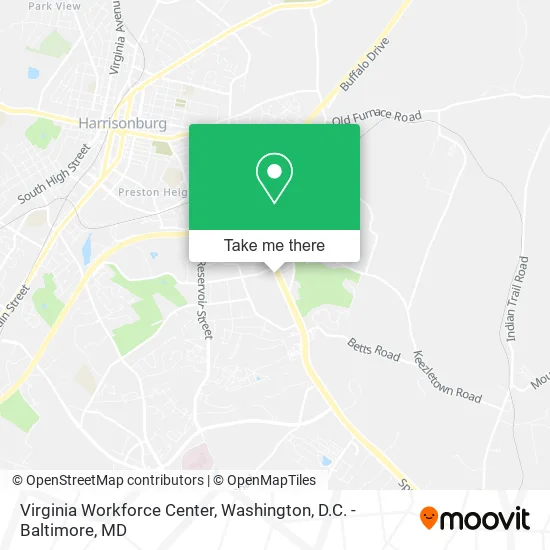 Virginia Workforce Center map
