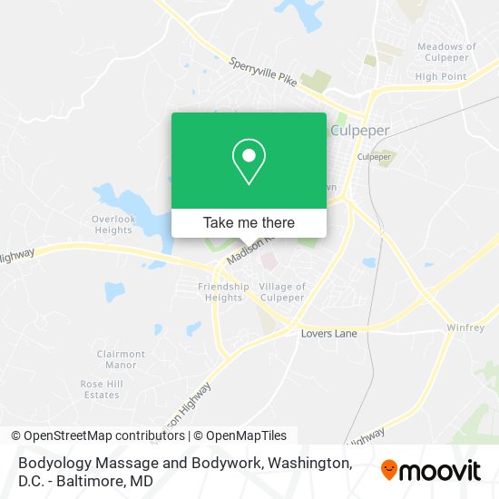 Bodyology Massage and Bodywork map