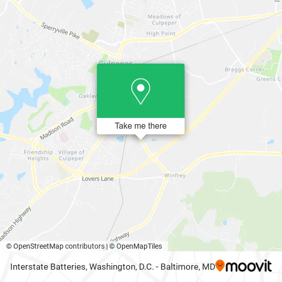 Interstate Batteries map