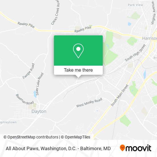 Mapa de All About Paws