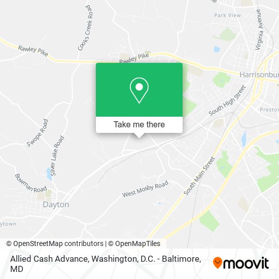 Mapa de Allied Cash Advance