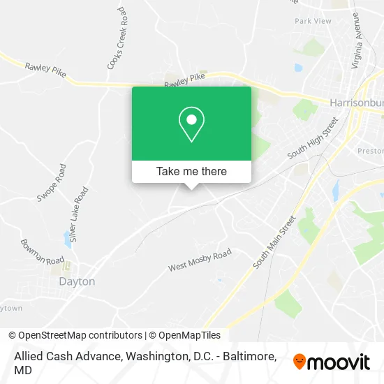 Allied Cash Advance map
