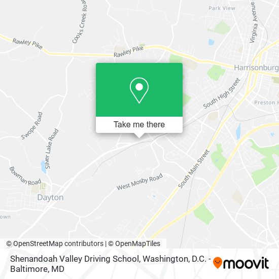 Shenandoah Valley Driving School map