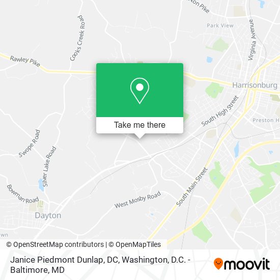 Janice Piedmont Dunlap, DC map