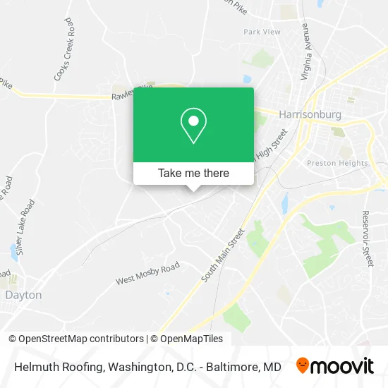 Helmuth Roofing map