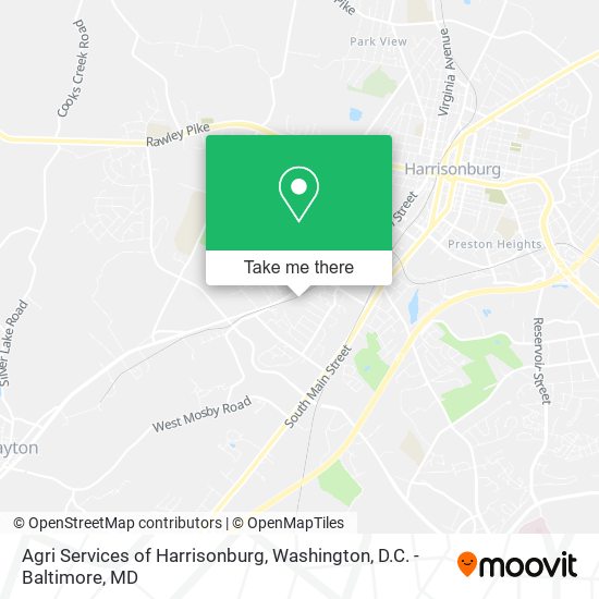 Agri Services of Harrisonburg map