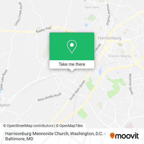 Harrisonburg Mennonite Church map