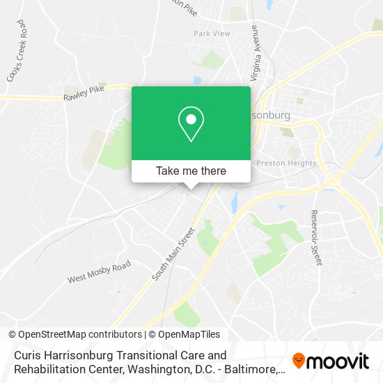 Curis Harrisonburg Transitional Care and Rehabilitation Center map