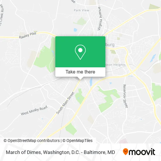 March of Dimes map