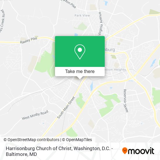 Harrisonburg Church of Christ map