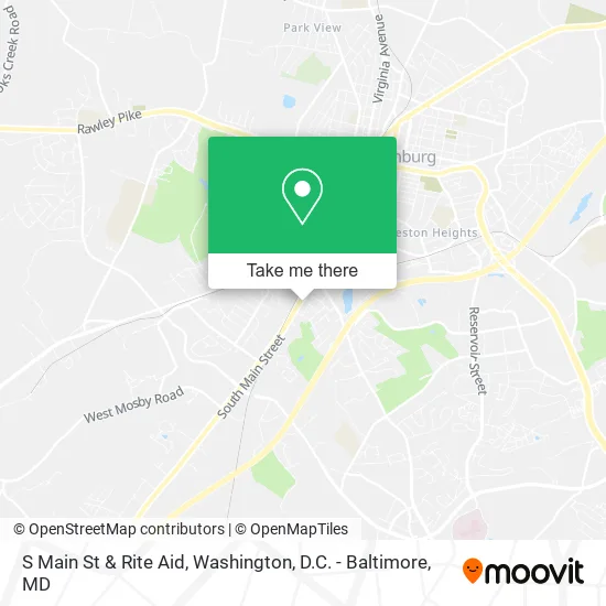 S Main St & Rite Aid map