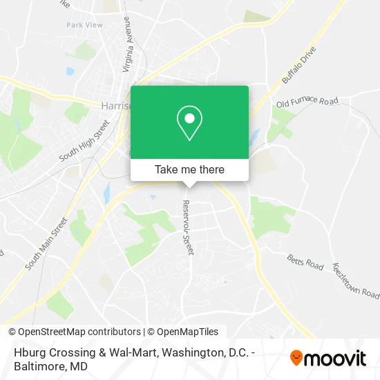 Hburg Crossing & Wal-Mart map