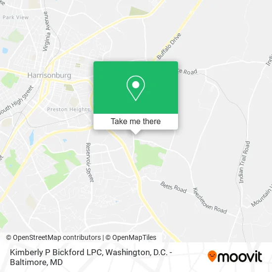 Kimberly P Bickford LPC map