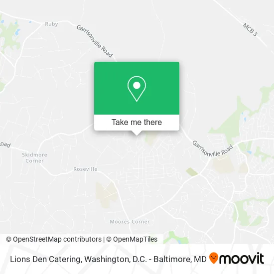 Lions Den Catering map