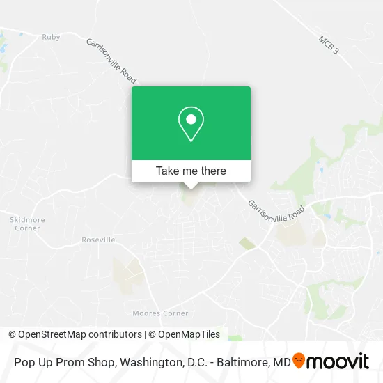 Pop Up Prom Shop map