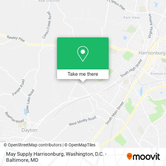 May Supply Harrisonburg map