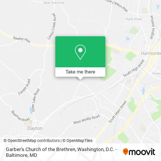 Garber's Church of the Brethren map