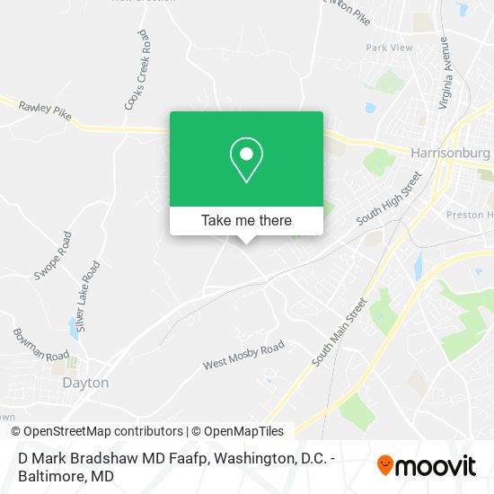 D Mark Bradshaw MD Faafp map