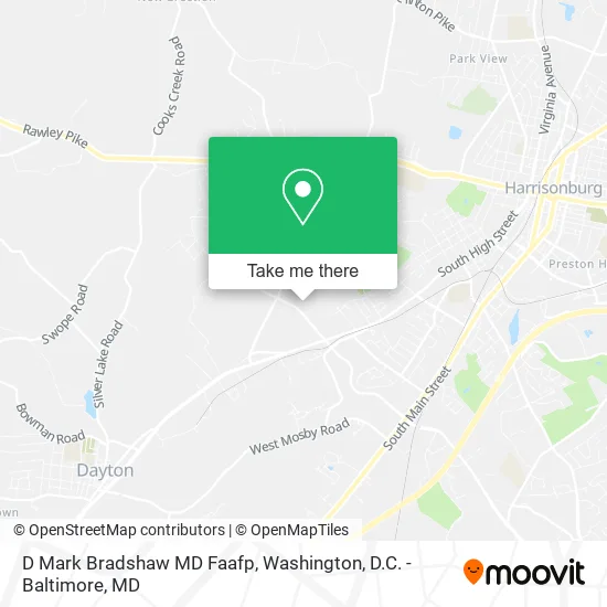 D Mark Bradshaw MD Faafp map